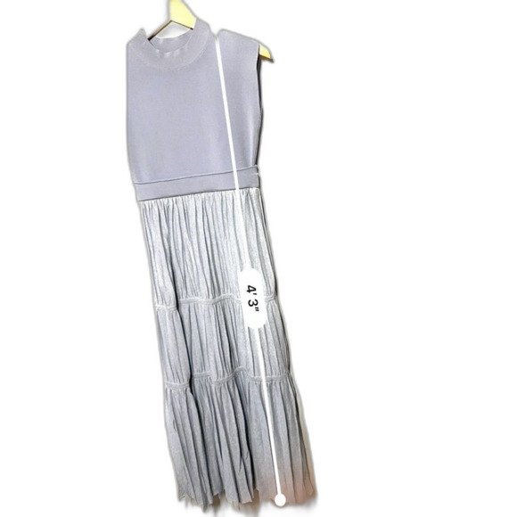 Laguna Moon Pleated Tiered Knit Dress in Blue S NWOT - Picture 3 of 16